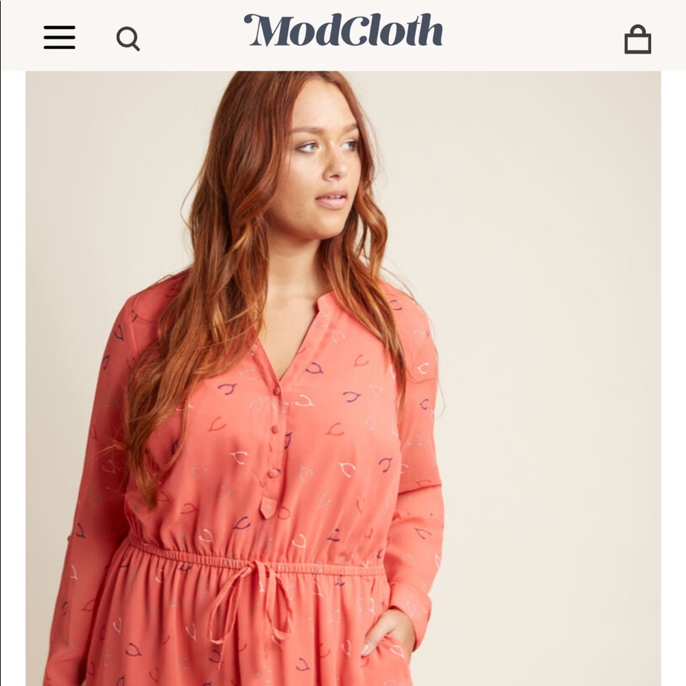 ModCloth- Effortless Arrival dress in Wishbones